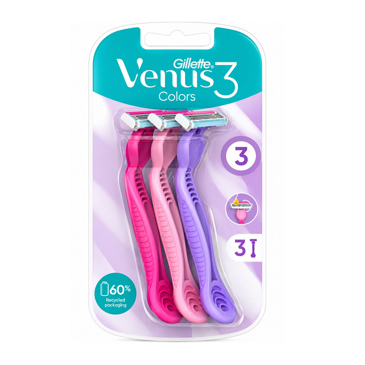 Gilette Venus 3 Blade Women's Razors 3pcs